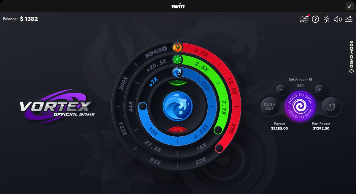 Vortex Round at 1win